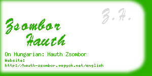 zsombor hauth business card